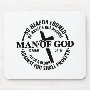 Mousepad Homem de Deus, Nenhuma Arma Formada Contra Mim Irá