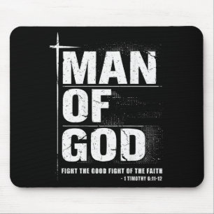 Mousepad Homem De Deus Pai Cristão Versículo Bíblico Timóte