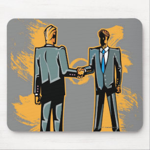Mousepad Homem de negócios dois que agita as mãos