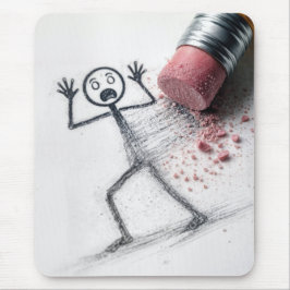 Mousepad Homem de palito chocado com borracha