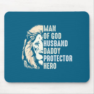 Mousepad Homem Deus Marido Papai Protetor Arte Gráfica