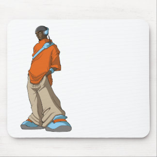 Mousepad Homem do auscultadores de Hip Hop
