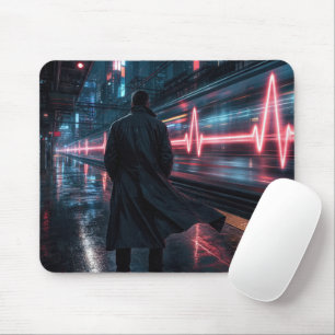 Mousepad Homem Esperando na Estação de Trem