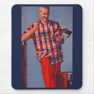Mousepad homem grande em vermelho e xadrez