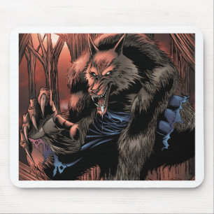 Mousepad Homem-lobo vermelho da lua