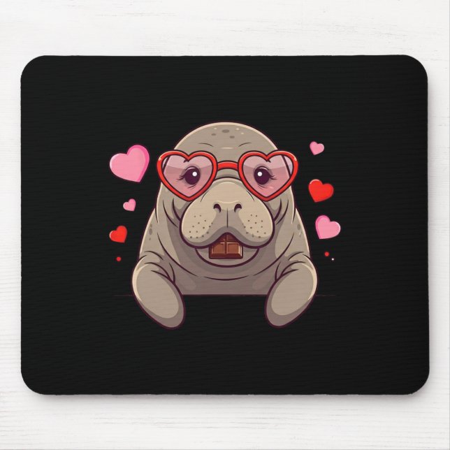 Mousepad Homem-Macaco Engraçado Coração Chocolate Dia dos N (Frente)