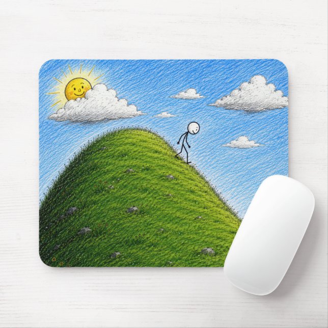 Mousepad Homem palito descendo ladeira (Com mouse)