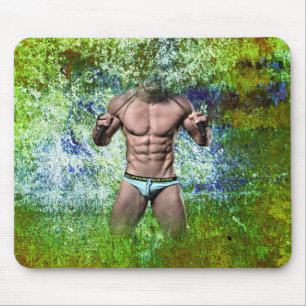 Mousepad Homem sexy muscular branco de SlipperyJoe, alto-fa