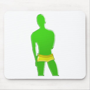 Mousepad Homem Verde de Cueca Amarela