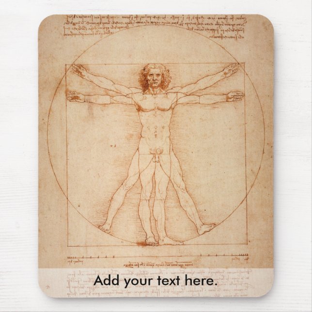 Mousepad Homem Vitruviano (Frente)