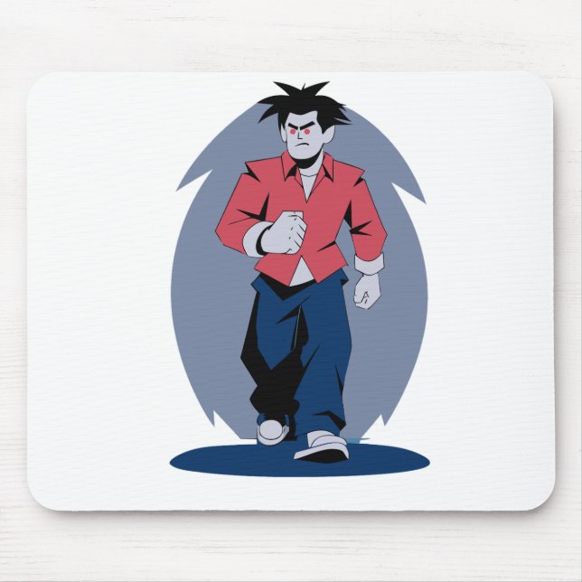 Mousepad Homem zangado andando (Frente)