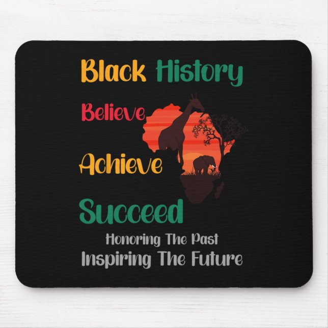 Mousepad Homenageando o Passado Inspirando o Futuro Mês da  (Frente)