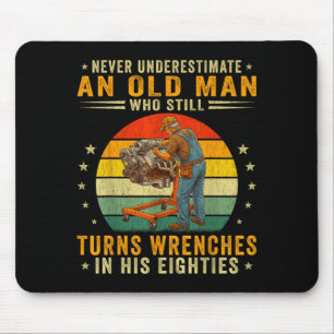 Mousepad Homens apertam chaves nos anos 80 divertido mecâni