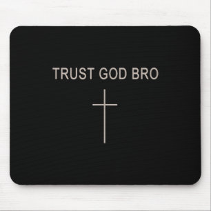 Mousepad Homens Confiam em Deus Irmão Engraçado Cristão Jov