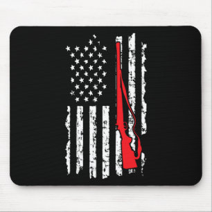 Mousepad Homens da bandeira americana caçam armas