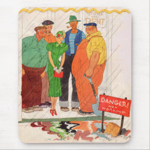 Mousepad Homens da década de 1930 e senhora bonito