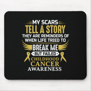 Mousepad Homens De Fita Sobrevivente De Cancer De Infância