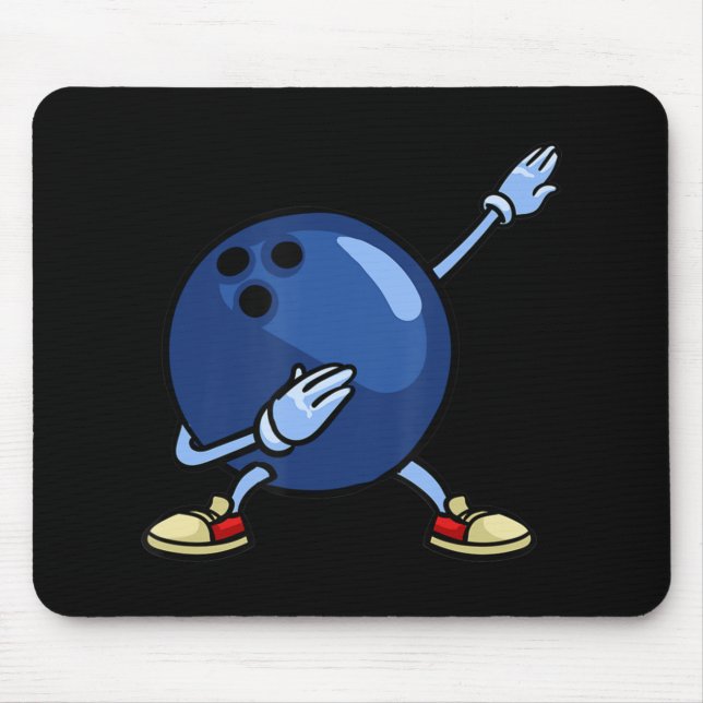Mousepad Homens de Presente bola de boliche Mulheres Crianç (Frente)