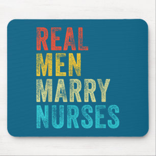 Mousepad Homens de Verdade Casam com Enfermeiras Arte Gráfi