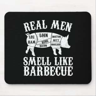 Mousepad Homens de Verdade Cheiram como Churrasco Bbq Churr