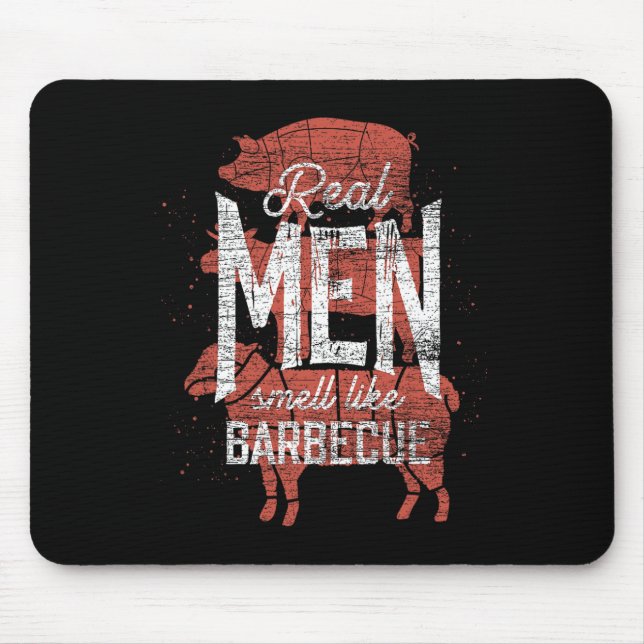 Mousepad Homens de Verdade Cheiram como Presente para Homen (Frente)
