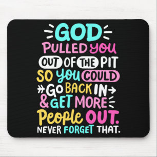 Mousepad Homens Deus Tirou Do Poço Sobriedade Aa Na