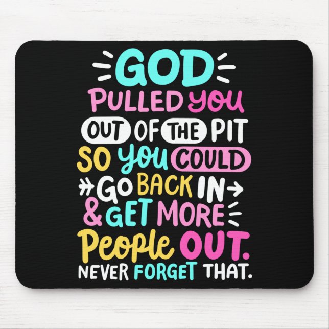 Mousepad Homens Deus Tirou Do Poço Sobriedade Aa Na (Frente)