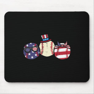 Mousepad Homens do Dia da Independência do Baseball