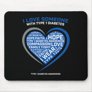 Mousepad Homens do T1D Mulheres Jovens Crianças Diabetes Ti