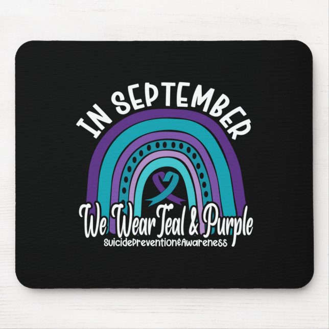 Mousepad Homens Em Setembro Usam Verde Turquesa E Roxo Suic (Frente)