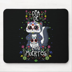 Mousepad Homens Esquilo Fofo Kawaii Esqueleto Halloween