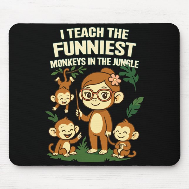 Mousepad Homens Eu Ensino o Espectáculo dos Macacos Mais Di (Frente)
