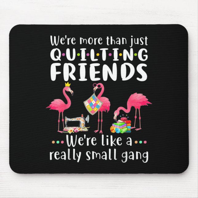 Mousepad Homens Flamingo de Colchas Mais do que Amigos de C (Frente)