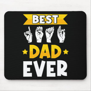 Mousepad Homens Língua de Sinais ASL Conscientização de Sur