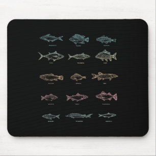 Mousepad Homens Meninos Presente de Pesca Pescadores Hobby