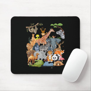Mousepad Homens Mulheres e Crianças Vida Selvagem Dia da Fe