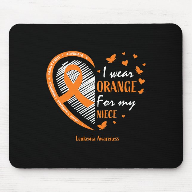 Mousepad Homens Mulheres Eu Visto Laranja Para Minha sobrin (Frente)