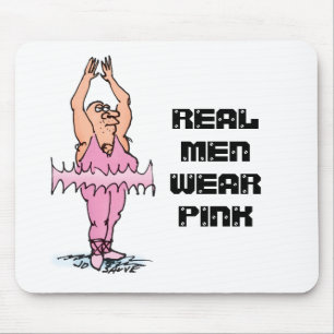 Mousepad Homens Reais Vestem Balé de Cara de Gordura Rosa E