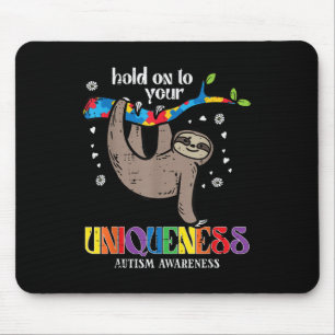 Mousepad Homens Sloth Autism Sensibilizam-Se Com Uniquidade