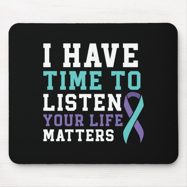 Mousepad Homens Têm Tempo Para Ouvir A Vida Importa Mental (Frente)