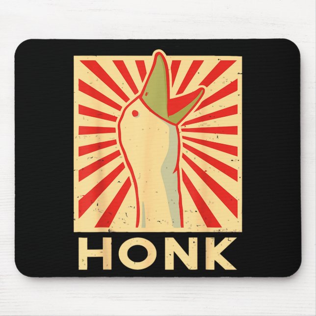 Mousepad Honk Goose - Funny Duck Chicken Meme Idea  (Frente)