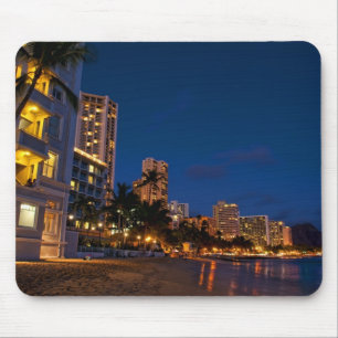Mousepad Honolulu, Oahu, Havaí. Exposição noturna