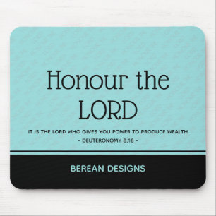 Mousepad HONRA Cristã Inspiracional Personalizada O LORD U