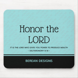 Mousepad HONRA Cristã Inspiracional Personalizada O SENHOR