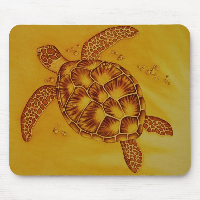 Mousepad Honu no tapete do rato tropical Dourado da (Frente)