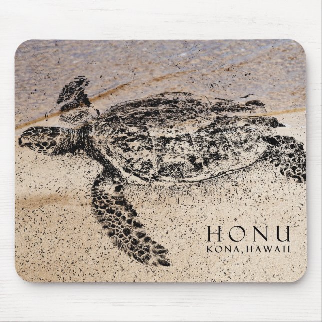 Mousepad Honu - tartaruga de mar havaiana (Frente)
