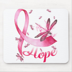 Mousepad Hope Dragonfly Cancer para conhecimento em T-Shirt