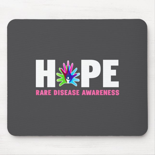 Mousepad Hope Rare Disease Awareness Shirt - Rare Disease D (Frente)