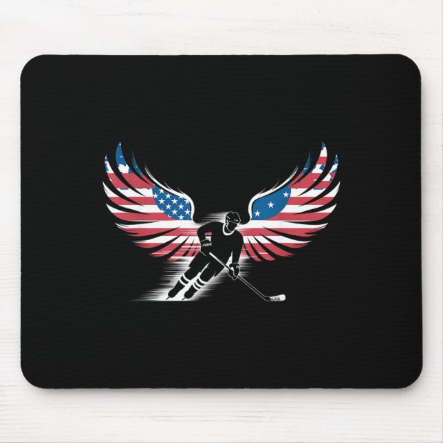 Mousepad Hóquei da Bandeira Americana (Frente)