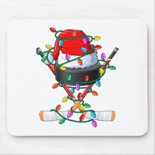 Mousepad Hóquei de Natal Xmas Papai Noel Srts Chapéu Bola C